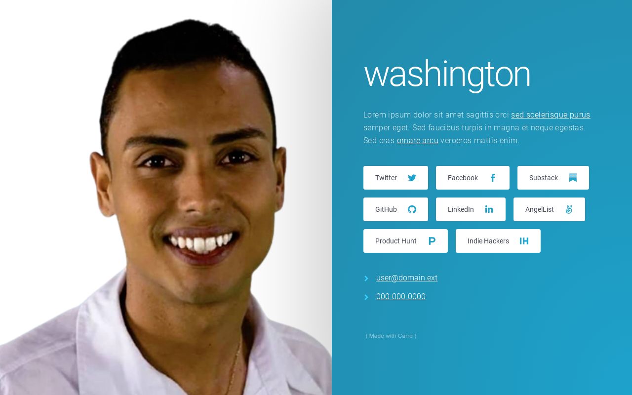 Carrd profile picture for @washington